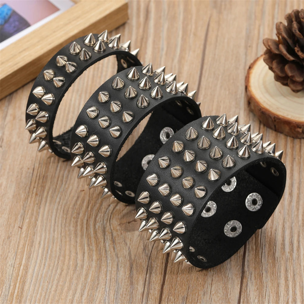 PUNK LEATHER CUFFS